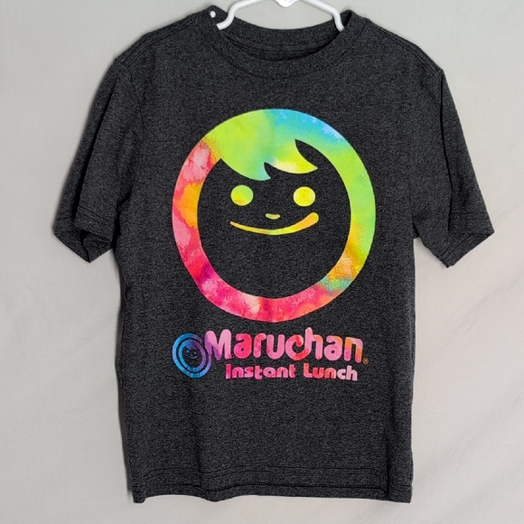 maruchan Other - Kids Graphic Tee - Charcoal with Multicolor Design